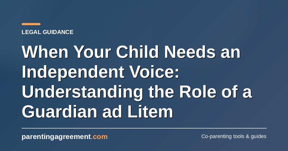 When Your Child Needs an Independent Voice: Cafcass and the Family Court